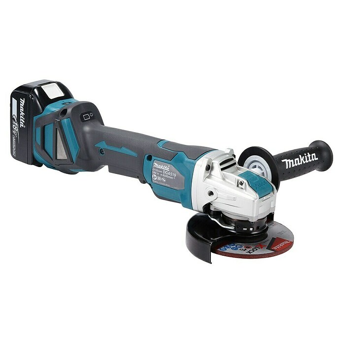 Makita LXT 18V Amoladora angular de batería DGA519RTJ (18 V, 2 baterías, Diámetro disco: 125 mm) | BAUHAUS