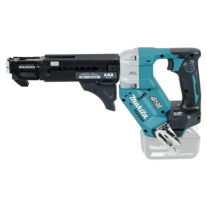 Makita LXT 18V Atornillador para placas de yeso de batería DFR552Z - 18 V, Sin batería, 4.500 r.p.m. - Atornillador a batería Makita DFS452Z con alta velocidad para un atornillado eficiente con profundidad de tornillo ajustable.