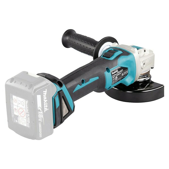 Makita LXT 18V Amoladora angular de batería DGA521 (18 V, Sin batería, Diámetro disco: 125 mm) | BAUHAUS