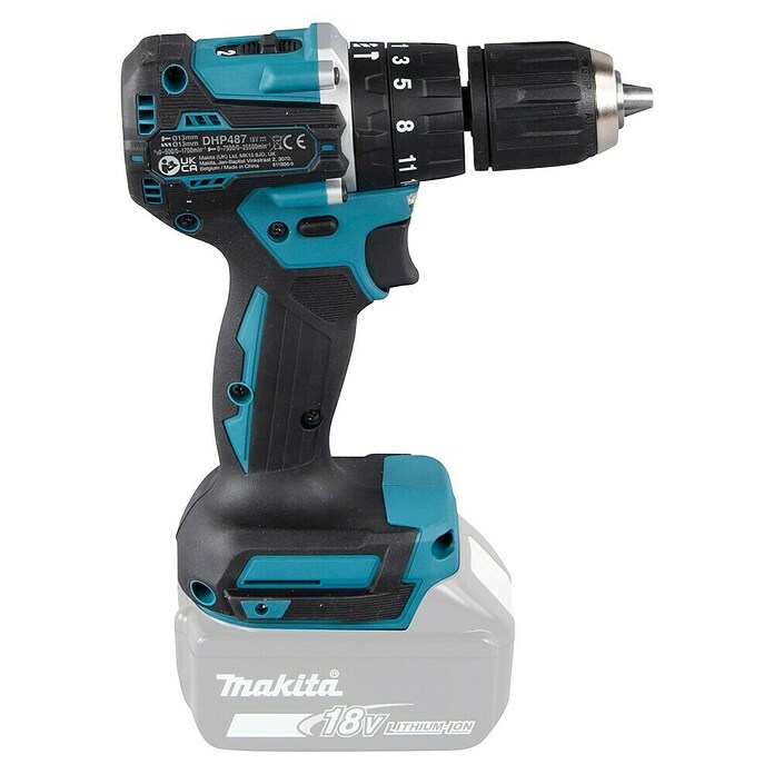 Makita LXT 18V Taladro atornillador percutor de batería DHP487 (18 V, Sin batería, 40 Nm) | BAUHAUS