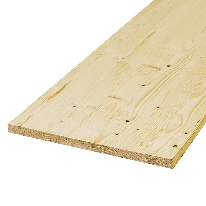 Exclusivholz Leimholzplatte - Fichte, Qualitätsstufe Leimholzplatte: A/B, 1.200 x 300 x 28 mm - Helles Holzbrett mit gut sichtbarer Maserung, ideal für Möbelbau und Innenausbau. Die natürliche Farbe und Beschaffenheit machen es vielseitig einsetzbar.