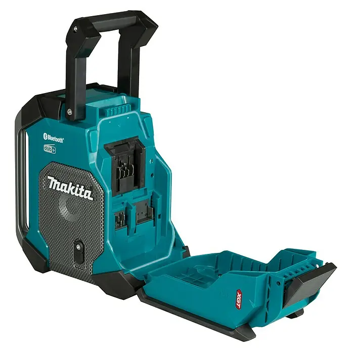 Makita Akku-Baustellenradio MR007GZ - 40 V, Ohne Akku, 87,5 - 108 MHz (UKW/FM) - Makita Baustellenradio mit Bluetooth und DAB+ für Musikstreaming und Akkulagerung.