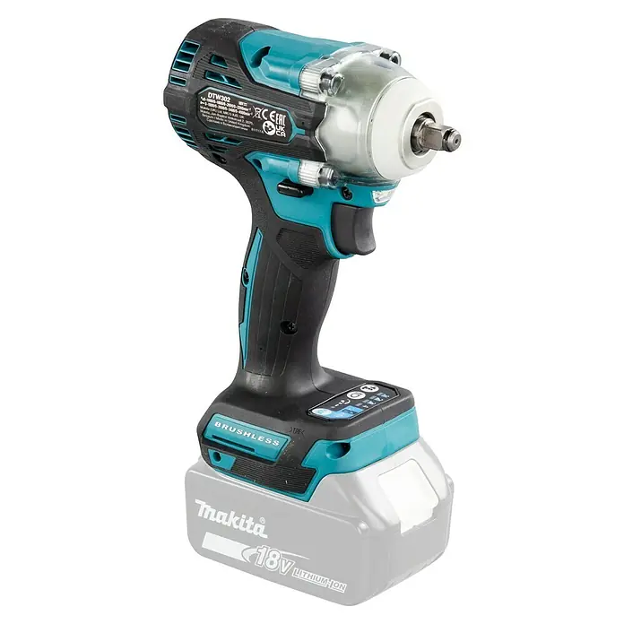 Makita LXT 18V Llave de impacto de batería DTW302 - 18 V, Sin batería, 300 Nm - Llave de impacto inalámbrica Makita DTW302 con batería de 18V para trabajos de atornillado exigentes. Potente y fiable para uso profesional.