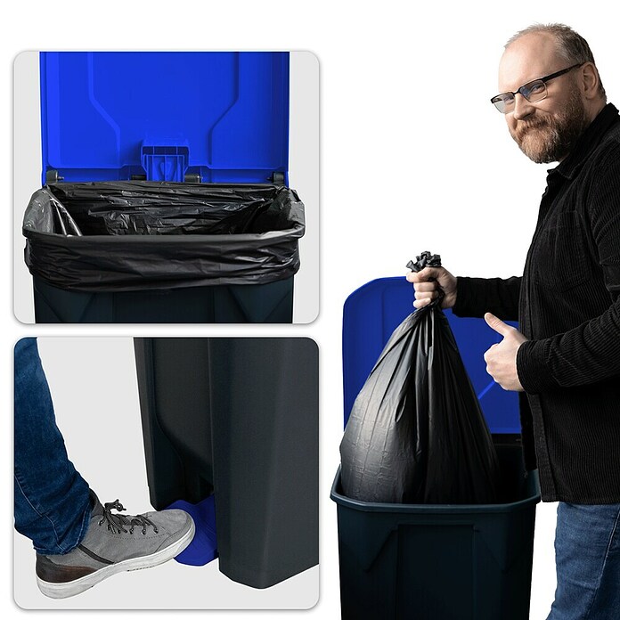 Treteimer Olaf (100 l, Kunststoff, Blau) | BAUHAUS