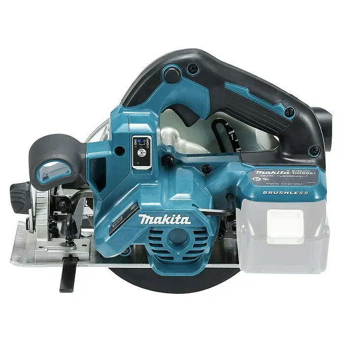 Makita LXT 18V Sierra circular de batería DHS661ZU - 18 V, Sin batería, Diámetro hoja de sierra: 165 mm, 5.000 r.p.m. - Sierra circular a batería Makita DHS661 con motor sin escobillas y luz LED para cortes precisos.