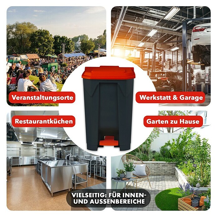 Treteimer Olaf (50 l, Kunststoff, Rot) | BAUHAUS