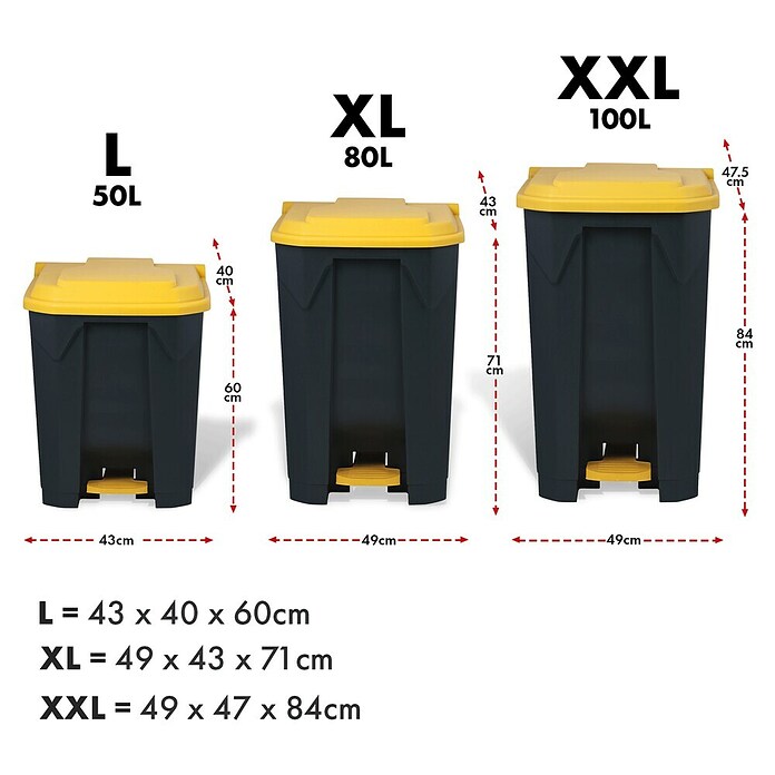 Treteimer Olaf (50 l, Kunststoff, Gelb) | BAUHAUS