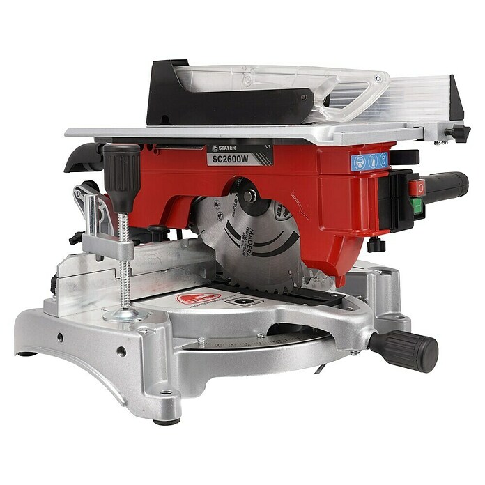 Stayer Sierra ingletadora SC2600W (1.900 W, Diámetro hoja de sierra: 260 mm, Número de revoluciones de marcha en vacío: 4.700 r.p.m.)