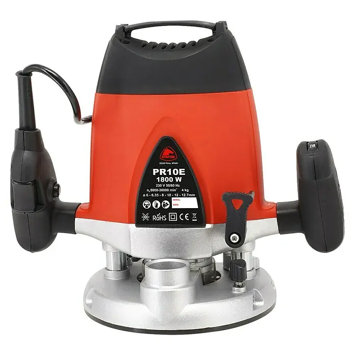 Stayer Fresadora eléctrica PR10EK - 1.800 W, 8 r.p.m. - 30.000 r.p.m. - Una fresadora vertical STAYER PR10E 1800 W precisa y potente para aplicaciones versátiles de carpintería, ideal para profesionales y aficionados al bricolaje.