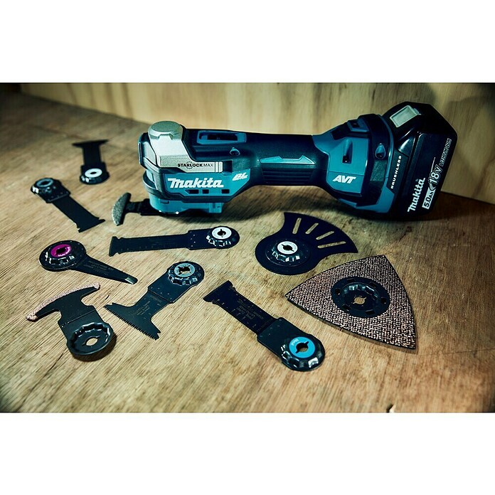 Makita LXT 18V Multiherramienta de batería DTM52RTJX2 (18 V, 1 batería) | BAUHAUS