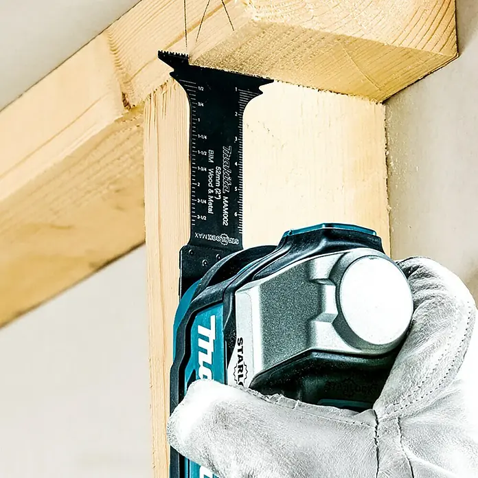 Makita XGT 40V max. Akku-Multifunktionswerkzeug ‎TM001GZ - 40 V, Ohne Akku - Oszillierendes Multifunktionswerkzeug Makita MAM002 BIM für Holz & Metall mit Starlock Max Aufnahme.