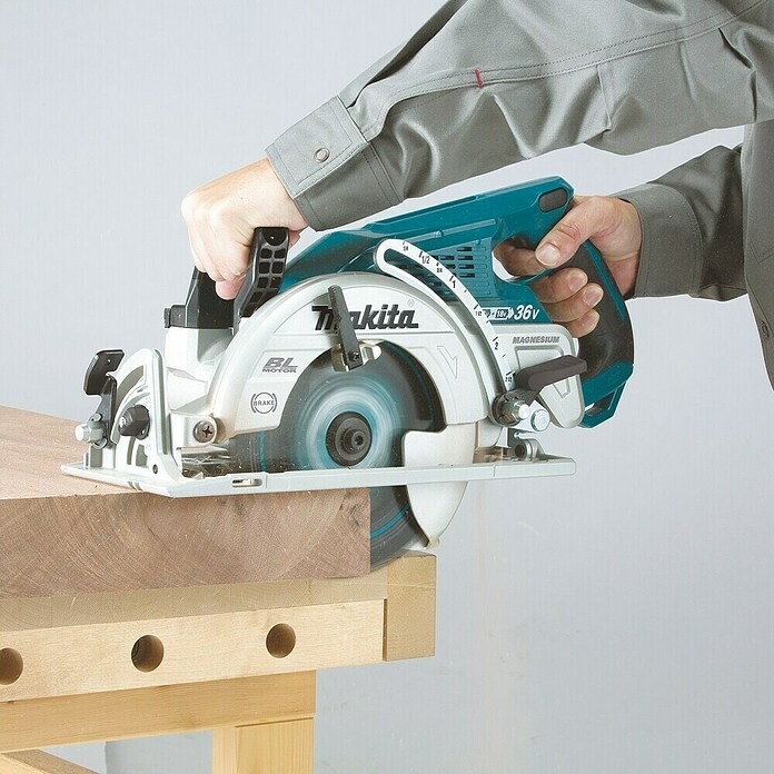 Makita LXT 18V Sierra circular de batería DRS780Z (36 V, Sin batería, Diámetro hoja de sierra: 185 mm, 5.100 r.p.m.) | BAUHAUS