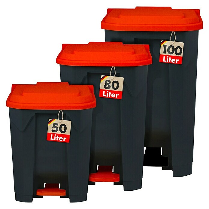 Treteimer Olaf (100 l, Kunststoff, Rot) | BAUHAUS