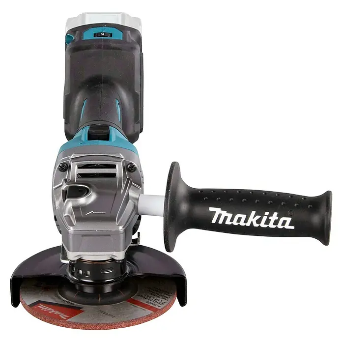 Makita XGT 40V max. Akku-Winkelschleifer GA023GZ - 40 V, Ohne Akku - Akkubetriebener Winkelschleifer von Makita mit Schutzvorrichtung und Seitengriff für präzises Schleifen und Trennen von Materialien.