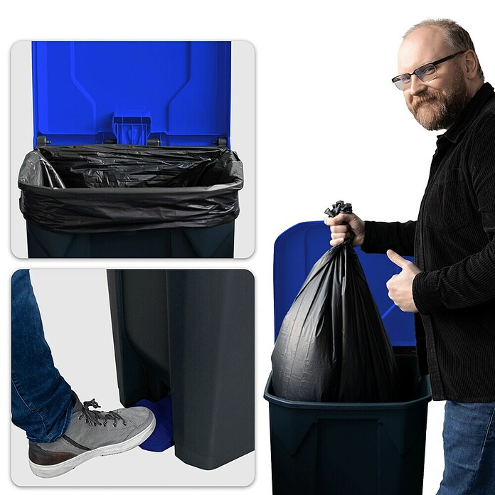 Treteimer Olaf (50 l, Kunststoff, Blau) | BAUHAUS