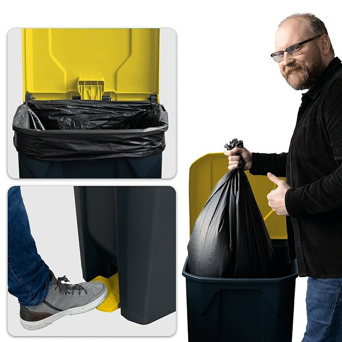 Treteimer Olaf (50 l, Kunststoff, Gelb) | BAUHAUS