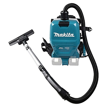 Makita LXT 18V Aspiradora con mochila de batería DVC261ZX15 (36 V, Sin batería, Volumen de recipiente: 2 l)