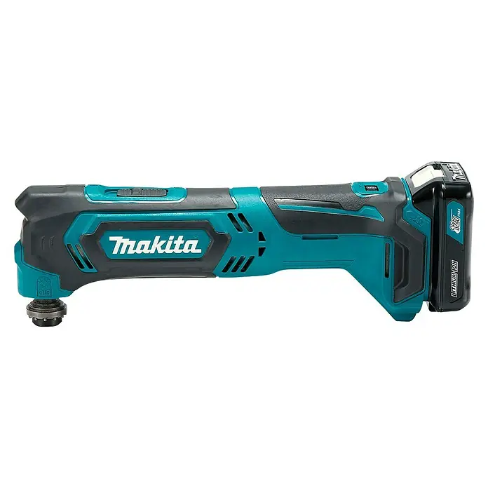 Makita Multiherramienta de batería TM30DSMJX5 - 12 V, 1 batería, 4 Ah - Herramienta multifunción inalámbrica Makita con sistema OIS para cambios rápidos de accesorios y aplicaciones variables.