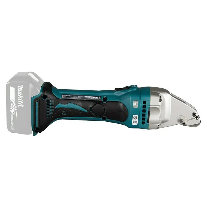 Makita LXT 18V Cizalla de batería DJS161Z - 18 V, Sin batería, Número de carreras marcha en vacío: 4.300 /min - Cizalla de metal inalámbrica Makita para cortes precisos. Ideal para uso profesional, con batería duradera para sesiones de trabajo extensas.
