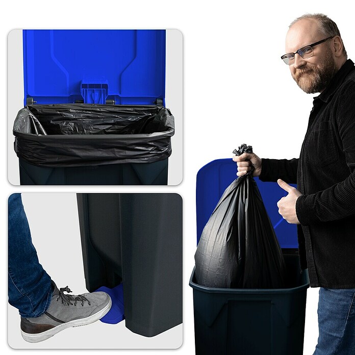 Treteimer Olaf (80 l, Kunststoff, Blau) | BAUHAUS