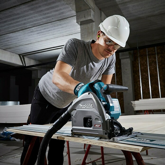 Makita XGT 40V max. Sierra de inmersión de batería SP001GZ03 (40 V, Sin batería, Diámetro hoja de sierra: 165 mm, 2.500 r.p.m.) | BAUHAUS