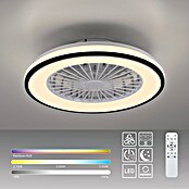 Just Light Ventilador de techo Leno (Negro, 49 cm, 48 W, RGB) | BAUHAUS