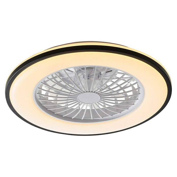 Just Light Ventilador de techo Leno (Negro, 49 cm, 48 W, RGB) | BAUHAUS