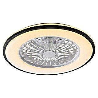Just Light Ventilador de techo Leno (Negro, 49 cm, 48 W, RGB)