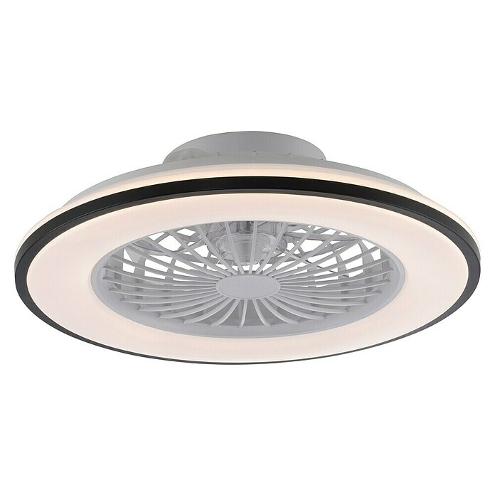 Just Light Ventilador de techo Leno (Negro, 49 cm, 48 W, RGB) | BAUHAUS