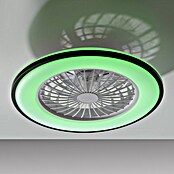 Just Light Ventilador de techo Leno (Negro, 49 cm, 48 W, RGB) | BAUHAUS