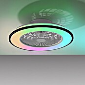 Just Light Ventilador de techo Leno (Negro, 49 cm, 48 W, RGB) | BAUHAUS