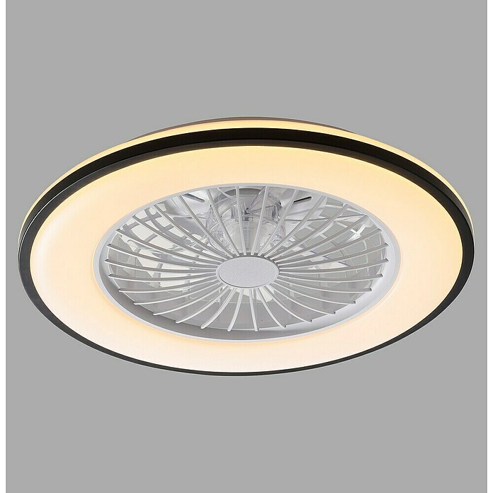 Just Light Ventilador de techo Leno (Negro, 49 cm, 48 W, RGB) | BAUHAUS