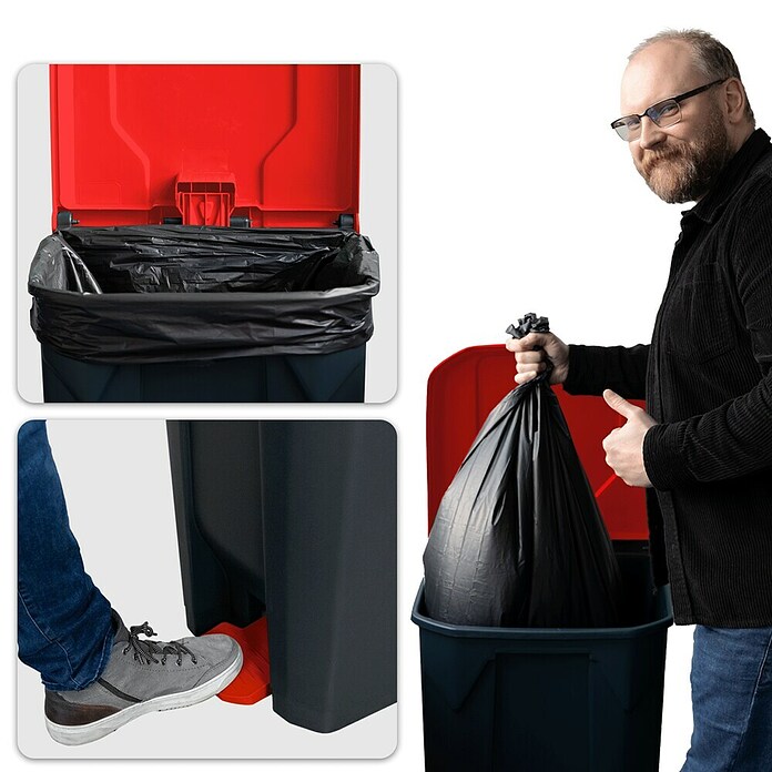 Treteimer Olaf (50 l, Kunststoff, Rot) | BAUHAUS