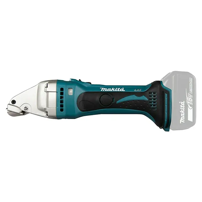 Makita LXT 18V Akku-Blechschere DJS161Z - 18 V, Ohne Akku, Leerlaufhubzahl: 4.300 /min - Abbildung der Akku-Blechschere Makita LXT, ein Werkzeug zum Schneiden von Metall.