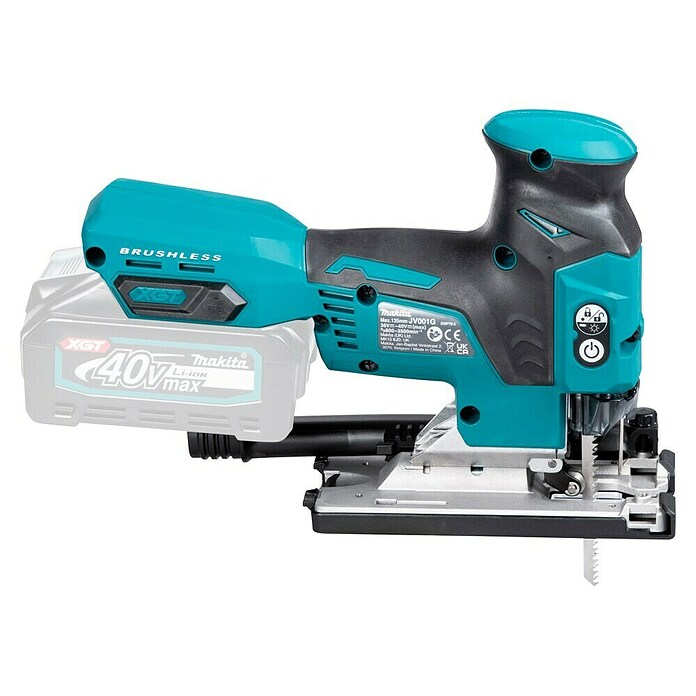 Makita XGT 40V max. Sierra de calar a batería con acción pendular JV001GZ (40 V, Sin batería, Número de carreras marcha en vacío: 800 /min - 3.500 /min) | BAUHAUS