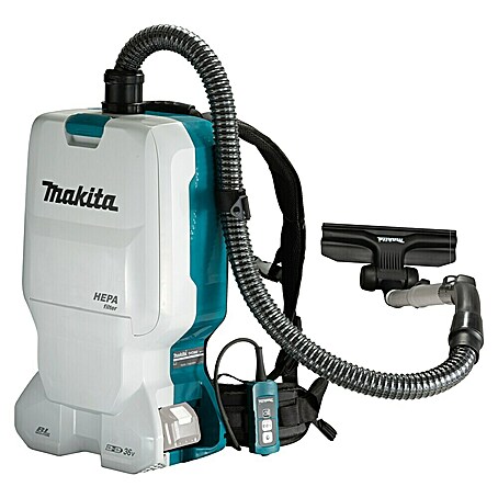 Makita LXT 18V Aspiradora con mochila de batería DVC660Z (36 V, Sin batería, Volumen de recipiente: 6 l)