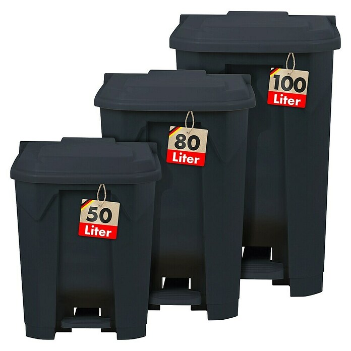 Treteimer Olaf (50 l, Kunststoff, Grau) | BAUHAUS