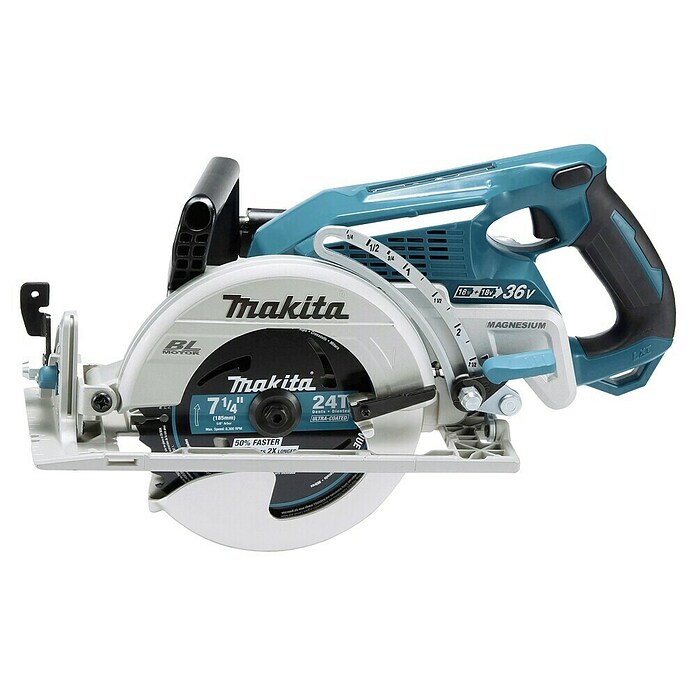 Makita LXT 18V Sierra circular de batería DRS780Z (36 V, Sin batería, Diámetro hoja de sierra: 185 mm, 5.100 r.p.m.) | BAUHAUS