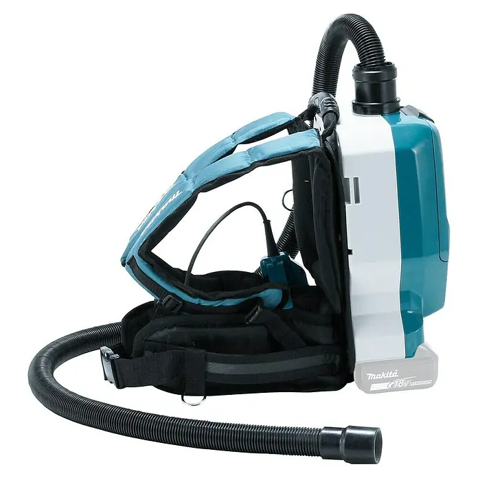 Makita LXT 18V Aspiradora con mochila de batería DVC265ZXU - 36 V, Sin batería, Volumen de recipiente: 2 l - La aspiradora de mochila inalámbrica de Makita ofrece libertad y comodidad para limpiar en diversos entornos.
