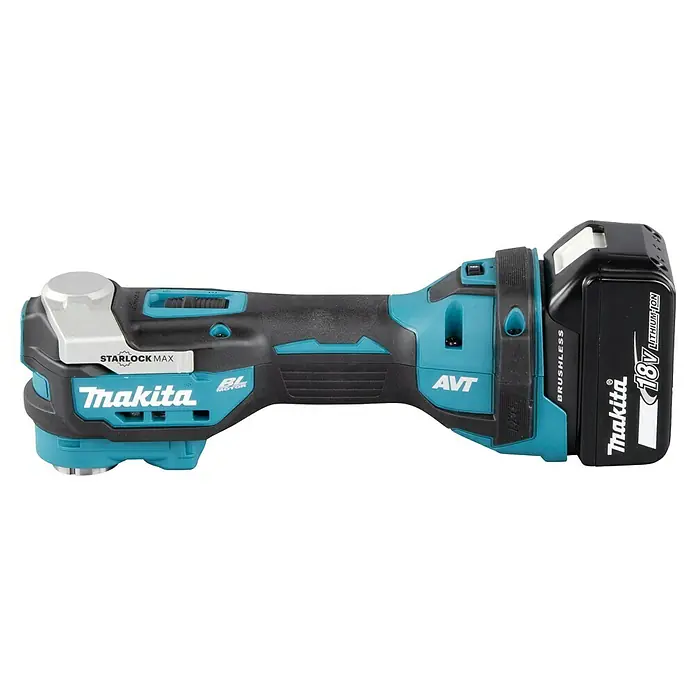 Makita LXT 18V Akku-Multifunktionswerkzeug DTM52T1JX2 - 18 V, 1 Akku - Makita Akku-Multifunktionswerkzeug mit STARLOCK MAX Aufnahme und 18V Lithium-Ionen Akku für vielseitige Anwendungen.