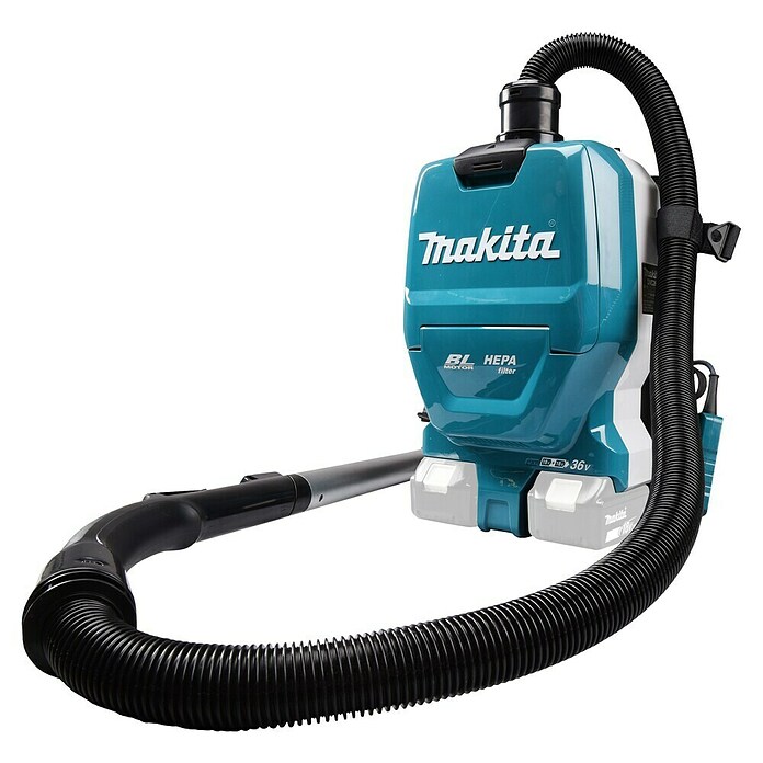 Makita LXT 18V Aspiradora con mochila de batería DVC261ZX15 (36 V, Sin batería, Volumen de recipiente: 2 l) | BAUHAUS