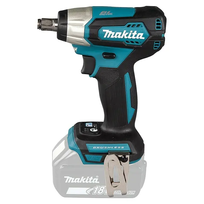 Makita LXT 18V Llave de impacto de batería DTW181 - 18 V, Sin batería, 210 Nm - Imagen de una llave de impacto inalámbrica Makita, perfecta para tareas de atornillado exigentes con alta potencia.