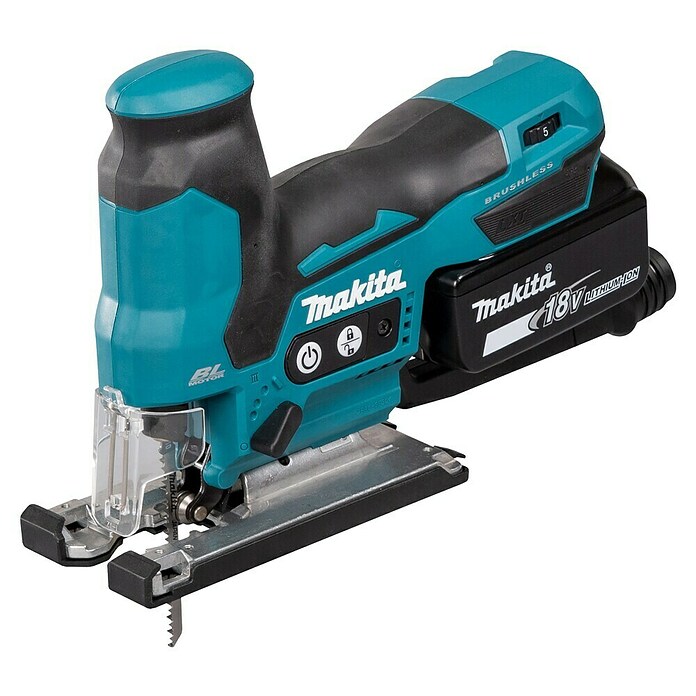 Makita LXT 18V Sierra de calar a batería con acción pendular DJV185 (18 V, 1 batería, 3 Ah, Número de carreras marcha en vacío: 800 /min - 3.000 /min) | BAUHAUS