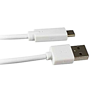 Metronic Cable USB 2.0 (1 m, Tipo de conexión: Clavija USB A, clavija USB C, Blanco)