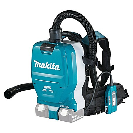 Makita LXT 18V Aspiradora con mochila de batería DVC265ZXU (36 V, Sin batería, Volumen de recipiente: 2 l)