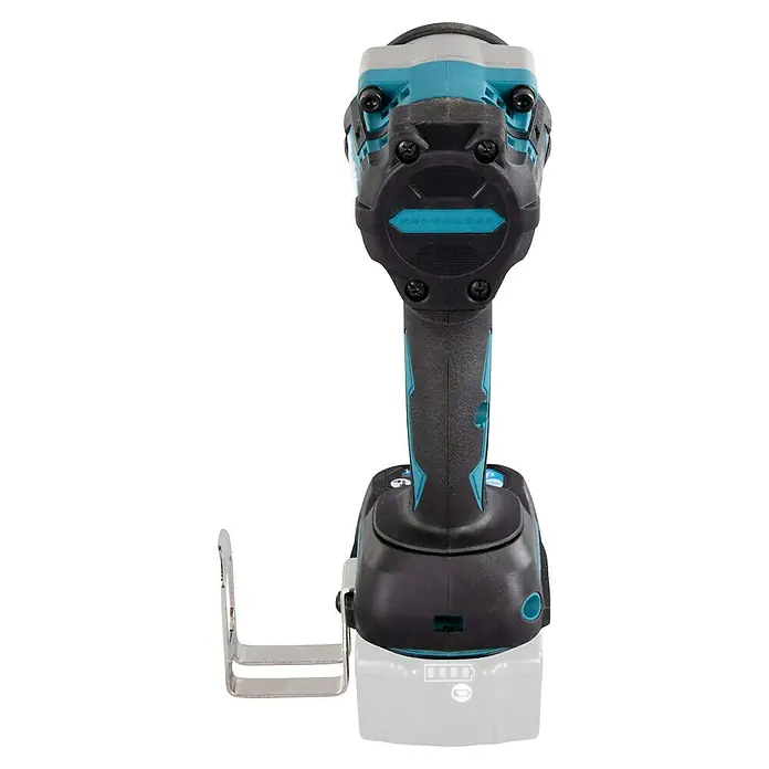 Makita LXT 18V Akku-Schlagschrauber DTW700Z - 18 V, Ohne Akku, 700 Nm, Max. Schlagzahl: 2.700 /min - Nahaufnahme eines Makita Akku-Schlagschraubers, der Robustheit und Leistung für professionelle Anwendungen vereint.