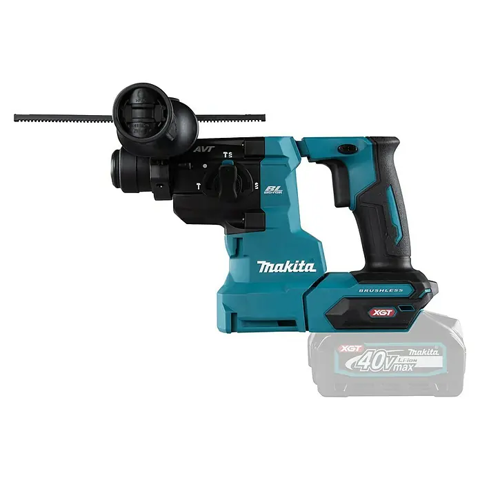 Makita XGT 40V max. Martillo combinado de batería HR010GZ - 40 V, Sin batería, 2,1 J - Martillo rotativo inalámbrico Makita con motor sin escobillas y batería de 40V Max para alta potencia y tiempo de ejecución prolongado.