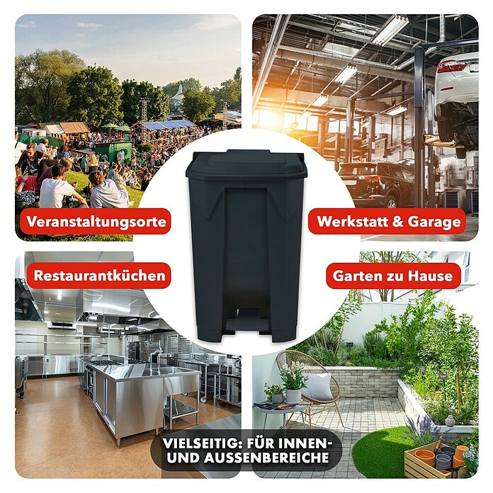 Treteimer Olaf (50 l, Kunststoff, Grau) | BAUHAUS