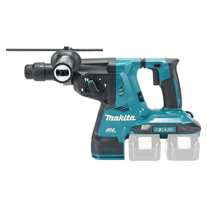 Makita LXT 18V Akku-Kombihammer DHR283ZJU - 36 V, Ohne Akku, 2,8 J, Inkl. Koffer - Makita Akku-Bohrhammer für kraftvolle Bohr- und Meißelarbeiten. Ideal für Profis, mit robustem Design und hoher Leistung.
