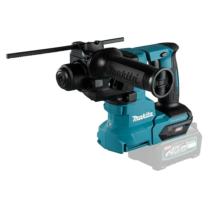 Makita XGT 40V max. Martillo combinado de batería HR010GZ - 40 V, Sin batería, 2,1 J - Taladro percutor a batería de Makita, ideal para trabajos de perforación pesados. Potente y duradero para aplicaciones de construcción profesionales.
